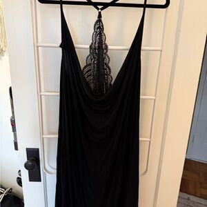 Adore Me Black Lace Detail Chemise